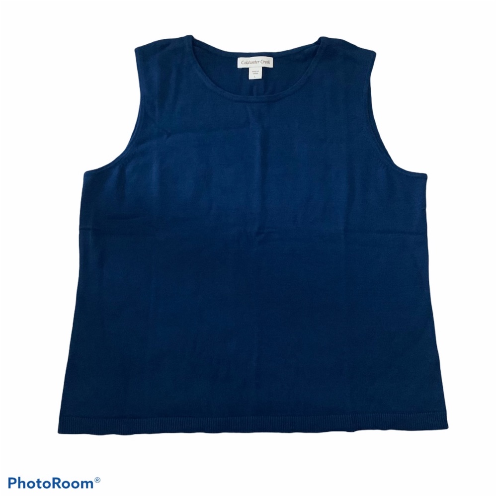 BRAND NEW Coldwater Creek Blue Classic Shell Top